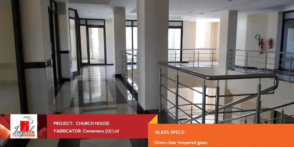 Glass
12mm clear tempered glass
Fabricator
Cementers (U) Ltd